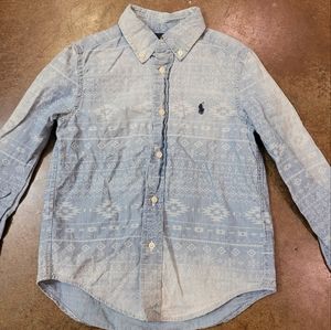 Distressed denim Polo